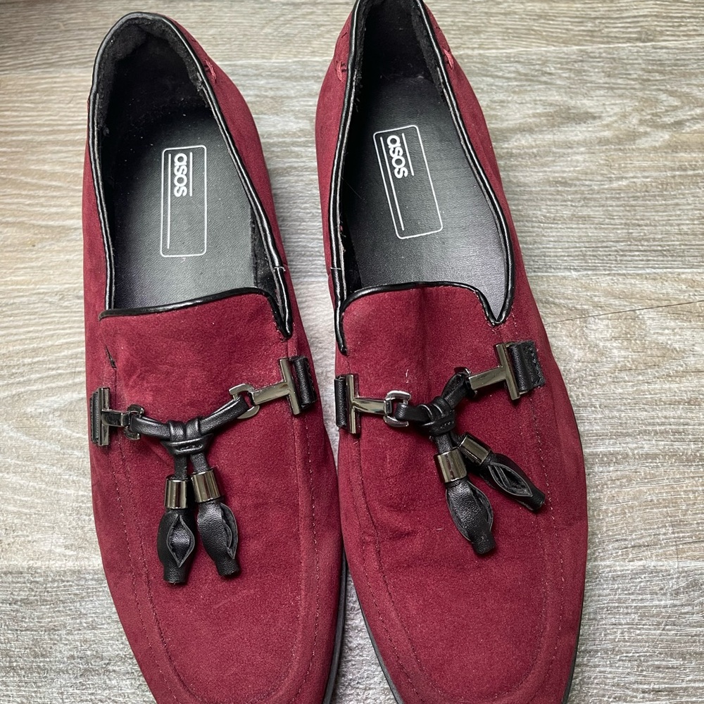 ASOS Men's Burgundy Loafers